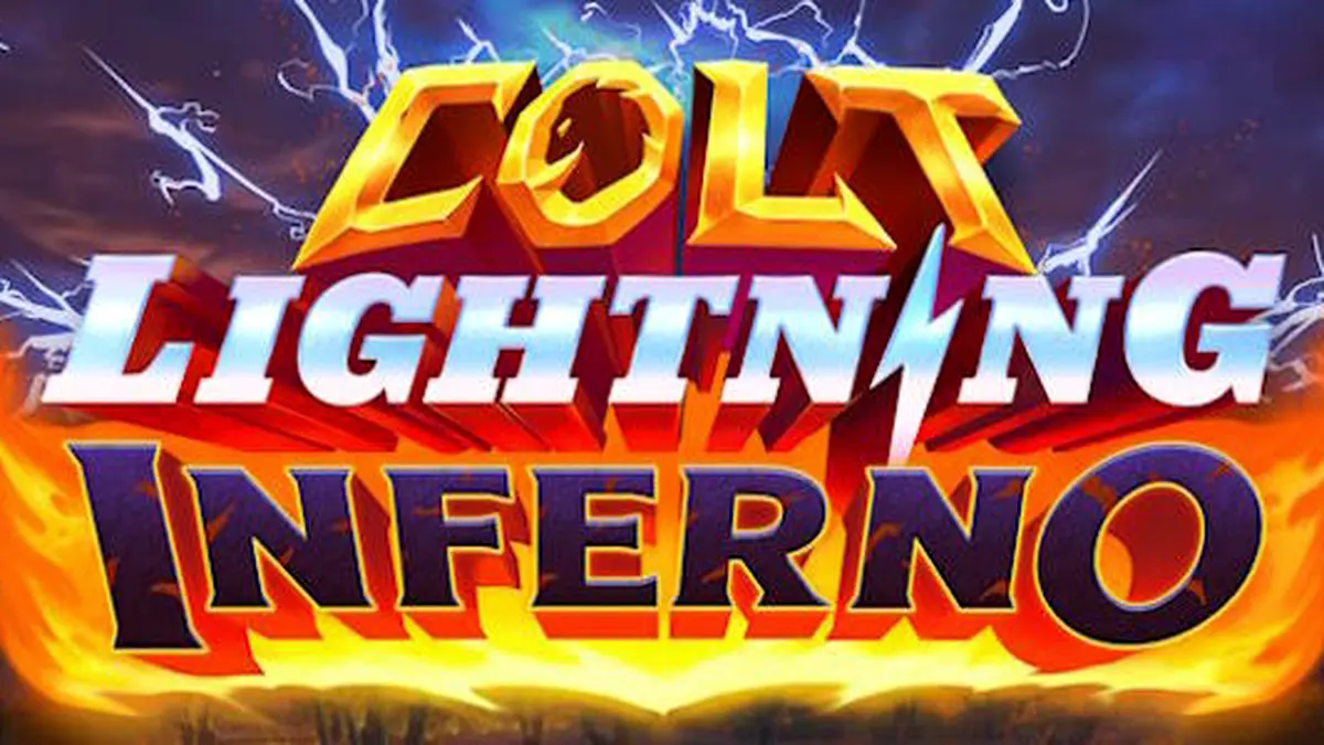 Visual dramatis dari slot Colt Lightning Inferno dengan efek api dan petir